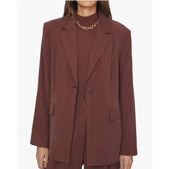 WeWoreWhat Jackets & Blazers - Weworewhat Relaxed Blazer Brown Neutral XL